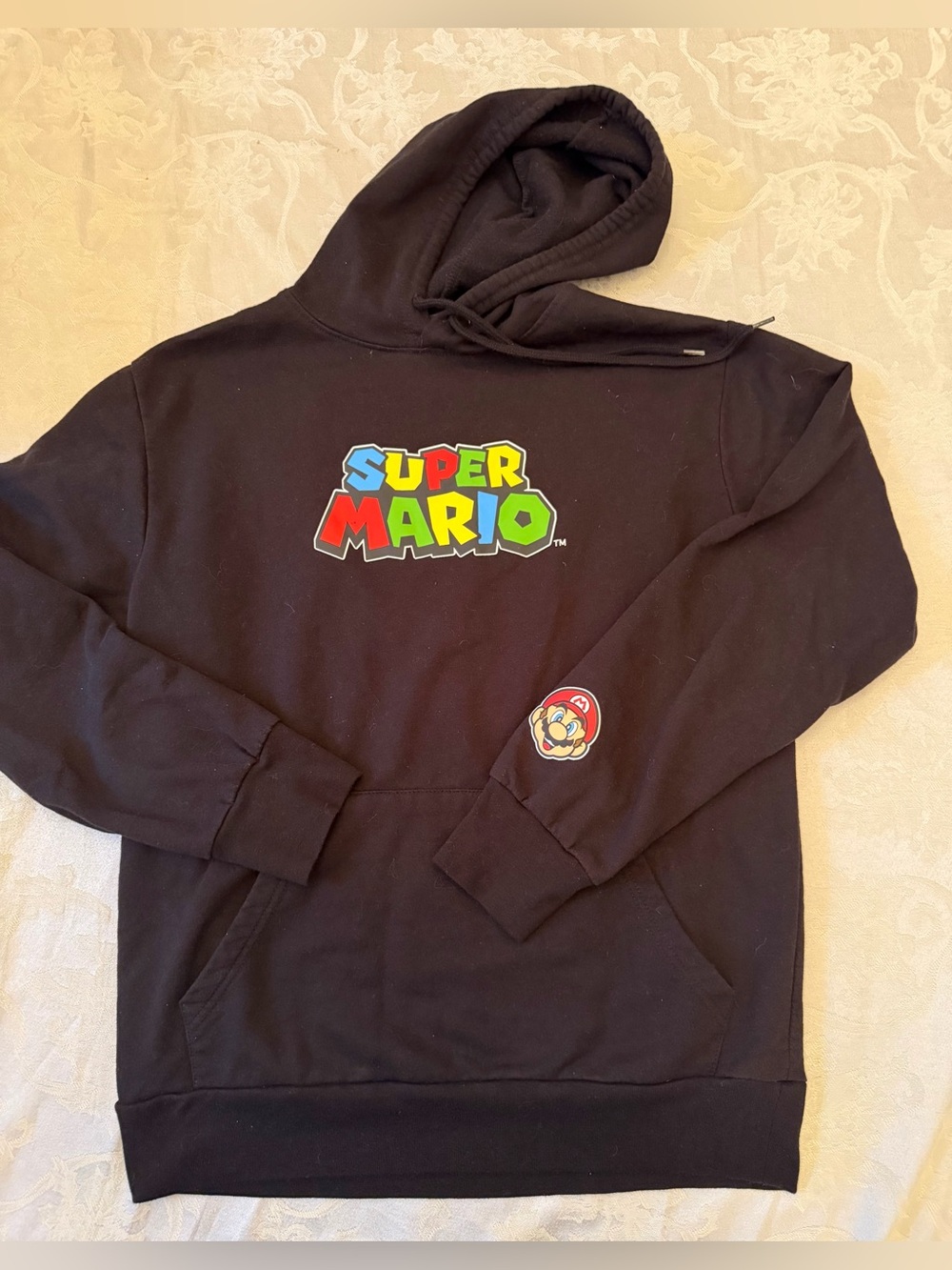 Fifth Sun Super Mario Bros Adult Graphic Print Hoodie Sweatshirt Size M